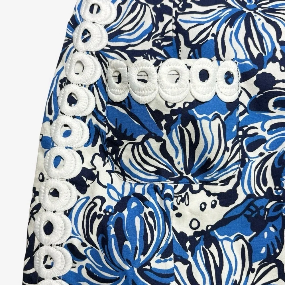 NWT Lilly Pulitzer Mila Stretch Mini Dress Low Tide Navy Pandarama Size 00 - Picture 4 of 13